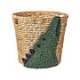 Wicker Crocodile Basket Natural Water Hyacinth Woven Toy Hamper Child's Room Accessory