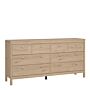 Madrid Double Dresser 4+4 Drawers In Jackson Hickory Oak