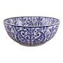 Large Ceramic Bowl, Vintage Blue & White Paisley Design