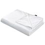 Weighted Blanket Cover White Polyester Fabric 150 X 200 Cm Solid Pattern