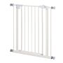 Pawhut Pet Metal Safety Gate Pressure Fitted Stair Barrier For Dog Expandable Fence With Auto-close Door Double Locking System 74cm To 84 Cm White