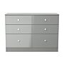 Yarmouth 6 Drawer Midi Chest In Uniform Grey & Dusk Grey