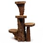 Natural Teak 4 Shelf Display 75cm High