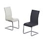 Union Pu Dining Chair White & Chrome (2s)