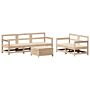 Vidaxl 6 Piece Garden Sofa Set Solid Wood Pine