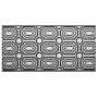 Outdoor Rug Mat Black Synthetic 90 X 180 Cm Reversible Geometric Pattern