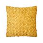 Decorative Cushion Yellow Velvet 45 X 45 Cm Modern Traditional Pillow