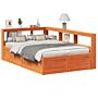 Vidaxl Bookcase Bed Without Mattress Wax Brown 135x190cm Solid Wood Pine