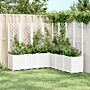 Vidaxl Garden Planter With Trellis White 160x160x140 Cm Pp