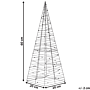 Outdoor Led Decoration Silver Metal Christmas Tree Seasonal Home Decor With Lights