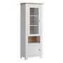 Celesto 2 Door Display Cabinet In White And Oak