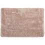 Shaggy Area Rug High-pile Carpet Solid Beige Polyester Rectangular 200 X 300 Cm