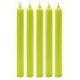 Solid Colour Dinner Candles - Rustic Lime Green - Pack Of 5