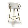 Volero Textured Effect Cream Bar Stool