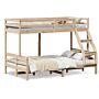 Vidaxl Bunk Bed 90x200/120x200 Cm Solid Wood Pine