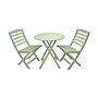 Porto Green Folding Bistro Set 70cm Round Bistro Table With 2 Folding Chairs