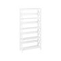 Bookcase White Wood Veneer 4 Tier Ladder Shelves