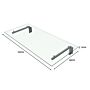 Monstershop Glass Door Canopy & Brackets, 120cm W, 80cm D