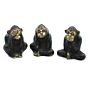 Set Of 3 - See No Evil Etc - Monkeys