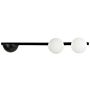 Wall Lamp 2 Lights Black White Glass Iron 85 Cm With Plant Pot Planter Globe Shade Light Lighting