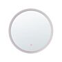 Wall Mounted Hanging Led Mirror 58 Cm Round Modern Contemporary Bathroom Make-up Vanity