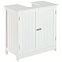 Homcom Under Sink Bathroom Storage Cabinet 2 Layers Vanity Unit Wooden - White