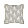 Scatter Cushion Grey 45 X 45 Cm Christmas Tree Pattern Cotton Removable Covers