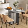 Homcom Foldable Dining Table, Drop Leaf Table With Drawers And Storage Cabinet