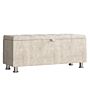 Valencia Storage Ottoman, Crushed Velvet Champagne