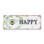 Vintage Metal Sign - Bee Happy Wall Sign