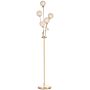 Homcom Crystal Floor Lamps For With 5 Light, Modern Upright Standing Lamp, 34x25x156cm, Gold Tone