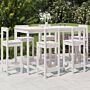 Vidaxl 7 Piece Garden Bar Set White Solid Wood Pine