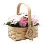 Medium Pink Bouquet In Wicker Basket