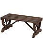 Outsunny Garden Rustic Wooden Bench Wheel-shaped Legs Slatted Seats Stable Reinforced Structure Outdoor Patio Garden 2-person Bench Seat - Brown