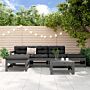 Vidaxl 6 Piece Garden Lounge Set Grey Solid Wood Pine