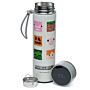 Reusable Stainless Steel Hot & Cold Insulated Drinks Bottle Digital Thermometer - Minecraft Faces