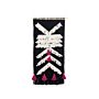 Wall Hanging Black And White Cotton Handwoven With Tassels Geometric Pattern Wall Décor Hanging Decoration