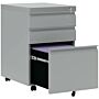 Vinsetto 3 Drawer Filling Cabinet, Mobile Metal File Cabinet With Anti-tilt Design For Letter, A4, Legal Size, Grey