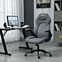 Vinsetto Home Office Desk Chair, Computer Chair With Flip Up Armrests, Swivel Seat And Tilt Function, Dark Grey