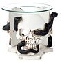 Skull And Serpent Resin Oil & Wax Burner With Glass Dish