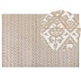 Area Rug Beige Jute 200 X 300 Cm Rectangular With Geometric Pattern Flat Weave