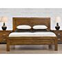 California Double Bed Solid Hardwood Rustic Oak