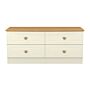 Warwick 4 Drawer Bed Box In Cream Ash & Modern Oak