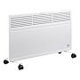 Homcom Convector Radiator Heater Freestanding Or Wall-mounted Portable Electric Heating With 2 Heat Settings, Adjustable Thermostat And Safety Cut-off