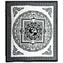 Double Cotton Bedspread + Wall Hanging - Mono - Om Mandala