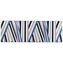 Runner Rug Multicolour Polyester 70 X 200 Cm Geometric Striped Pattern Anti-slip Bottom