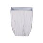 Outdoor Indoor Plant Pot Marble Effect White Stone Mixture Square 28 X 34 Cm