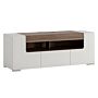 Toronto 140 Cm Wide Tv Cabinet In White And Oak