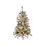 Artificial Christmas Tree White Synthetic 120 Cm Hinged Branches Pre-lit Winter Holiday Decor