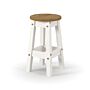 Corona White Low Breakfast Stools (pair)